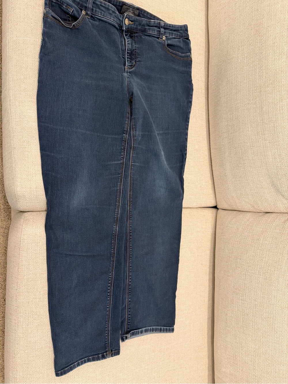 Dark Blue Women's Straight-Leg Jeans